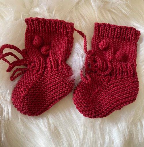 crochet romper set baby gift red