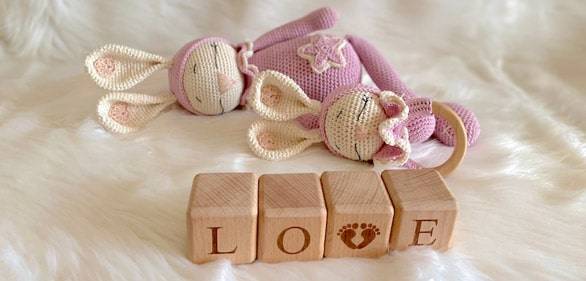 crochet sleepy bunny pink